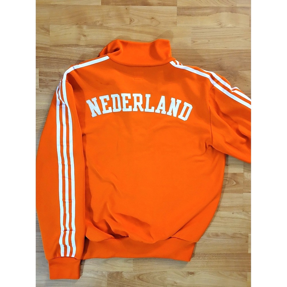 Adidas Y2K Orange Soccer FIFA Nederlands 2005 Zip-up Track Jacket, Men's Medium